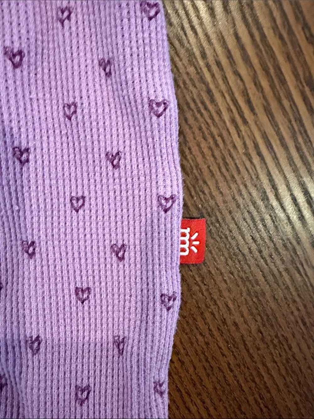 Magnetic Me Purple Footed One-Piece with Tiny Heart Print